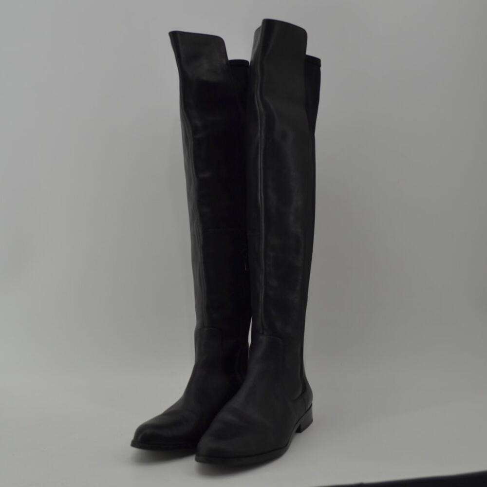 Clarks Caddy Belle Knee High Boot Leather Black Minimalist 7 - Picture 13 of 15